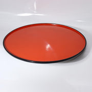 Vintage Aizu Lacquer Round Wooden Serving Tray Plates Red Black Set of 2 Japanes6