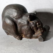 Vintage Japanese Cast Bronze Rat Figurine by Hansan Zodiac Ornament11