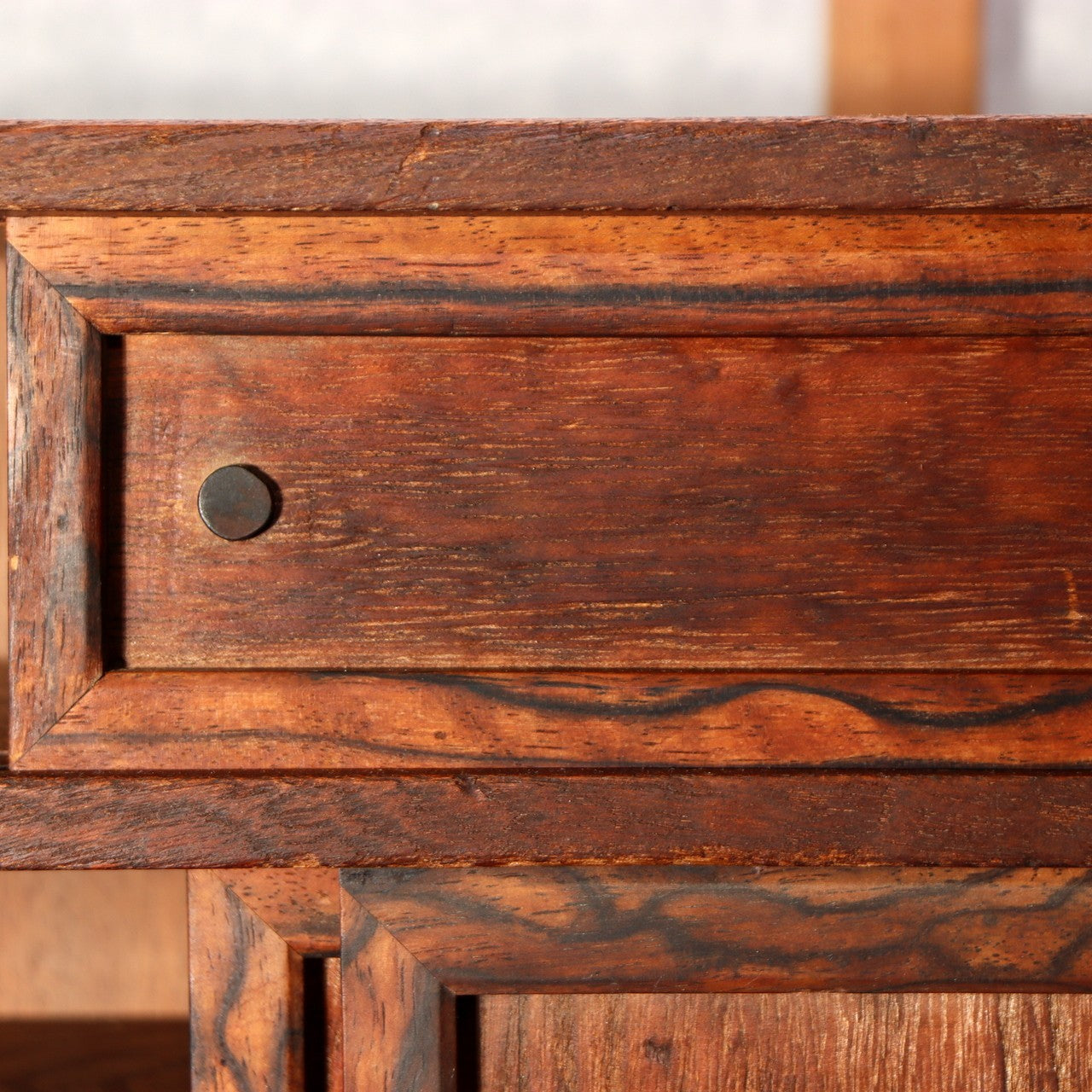 Japanese Antique Cabinet Kotansu Kurogaki Black Persimmon Keyaki Wood Shelf14
