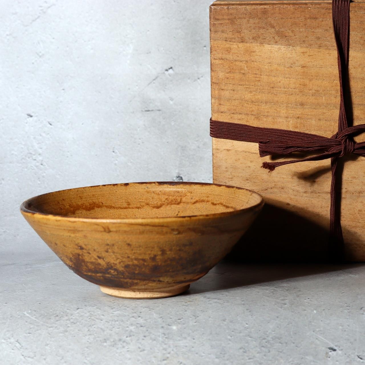 Vintage Japanese Iraho Tea Bowl Chawan  Modern Artisan Signed  Earthy Coarse0