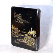 Vintage Wajima Urushi Lacquerware Suzuri Box Traditional Hon-Kataji Japanese1