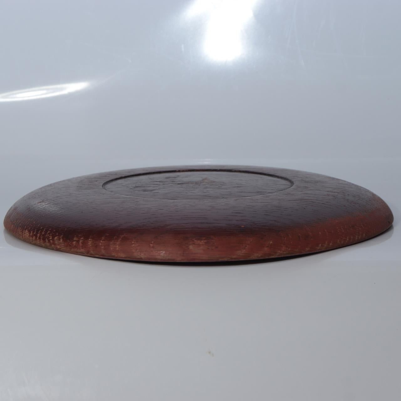 Vintage Japanese Chestnut Wood Round Trays Set of 2 Odate Shinmeisha Festival13