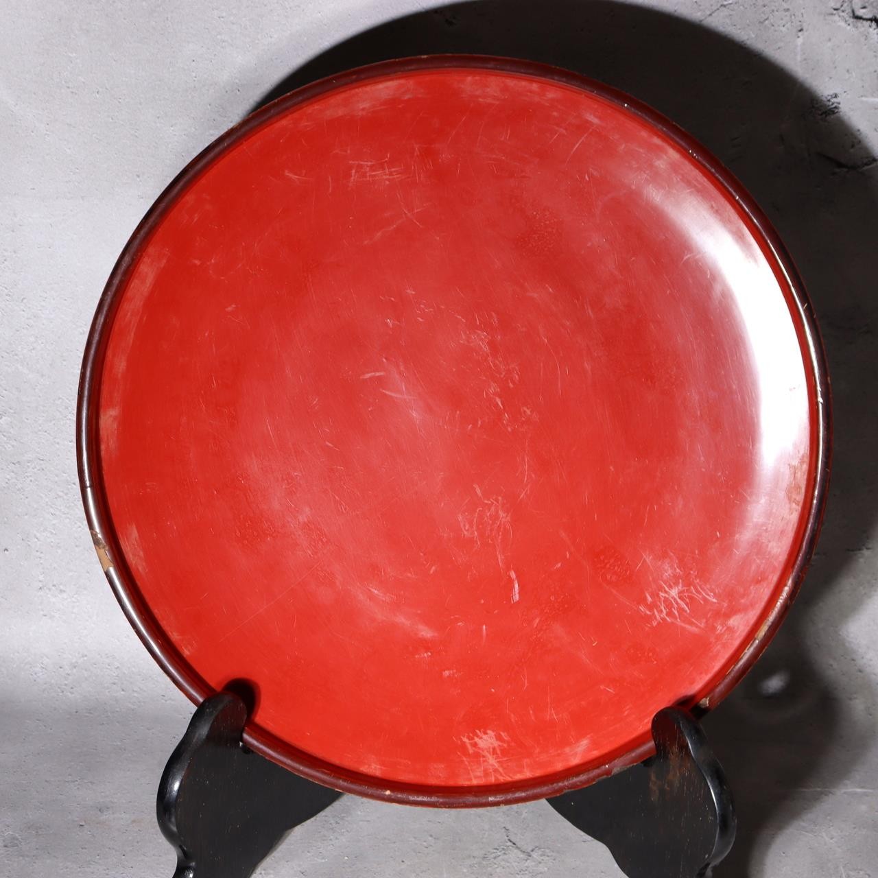 Vintage Japanese Lacquerware Large Lidded Bowl Neko Tora Tiger Bamboo WO60212