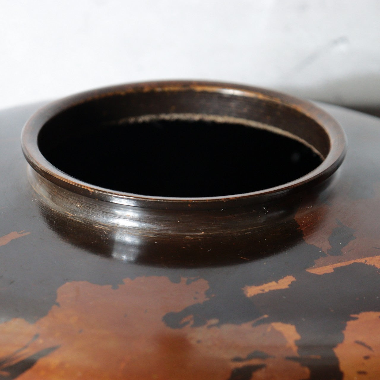 Japanese Takaoka Bronze Vase Seiho Gold Splash Pattern BV78210