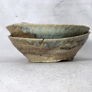 Japanese Antique Tokoname Stoneware Fused Yamajawan Pair Iconic Natural Ash Drip9