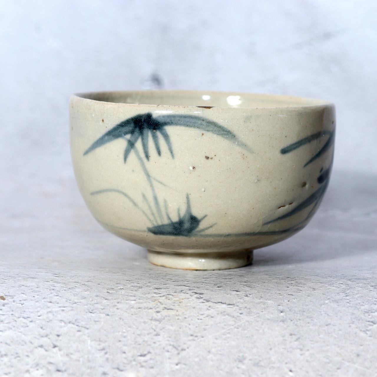 Antique Imari Hasami Kurawanka Ware Small Tea Cup Fluid Flora Kintsugi Edo3