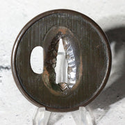 Antique Japanese Samurai Sword Guard Tsuba Fukurin Rim Ko-Kinko Style STO888