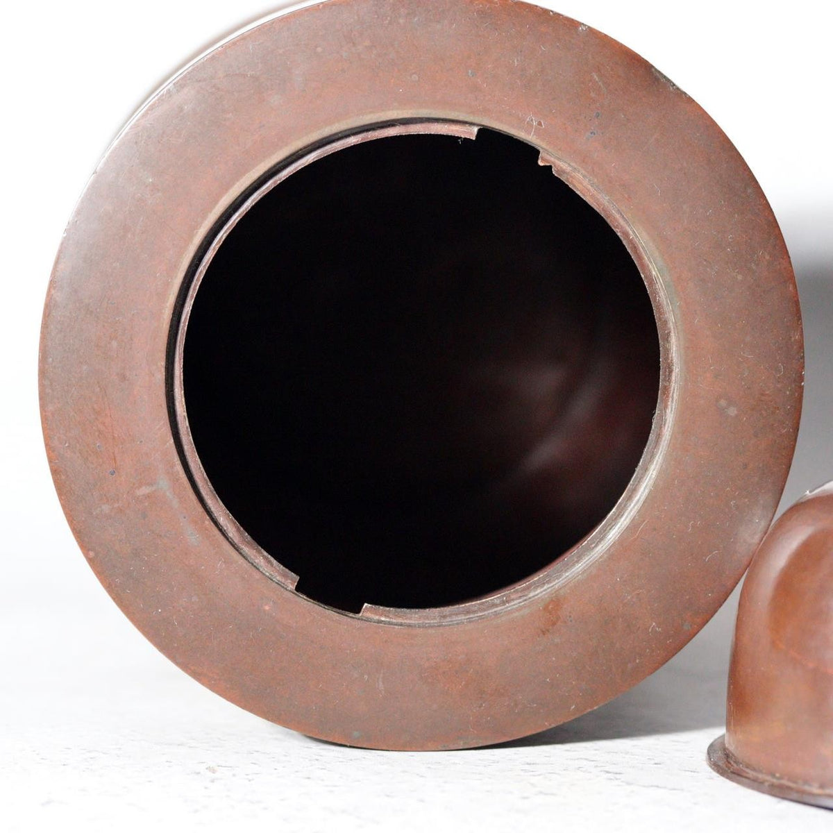 Vintage Japanese Bronze Ikebana Vase Okubo Yuko Shobisai Two-Piece11
