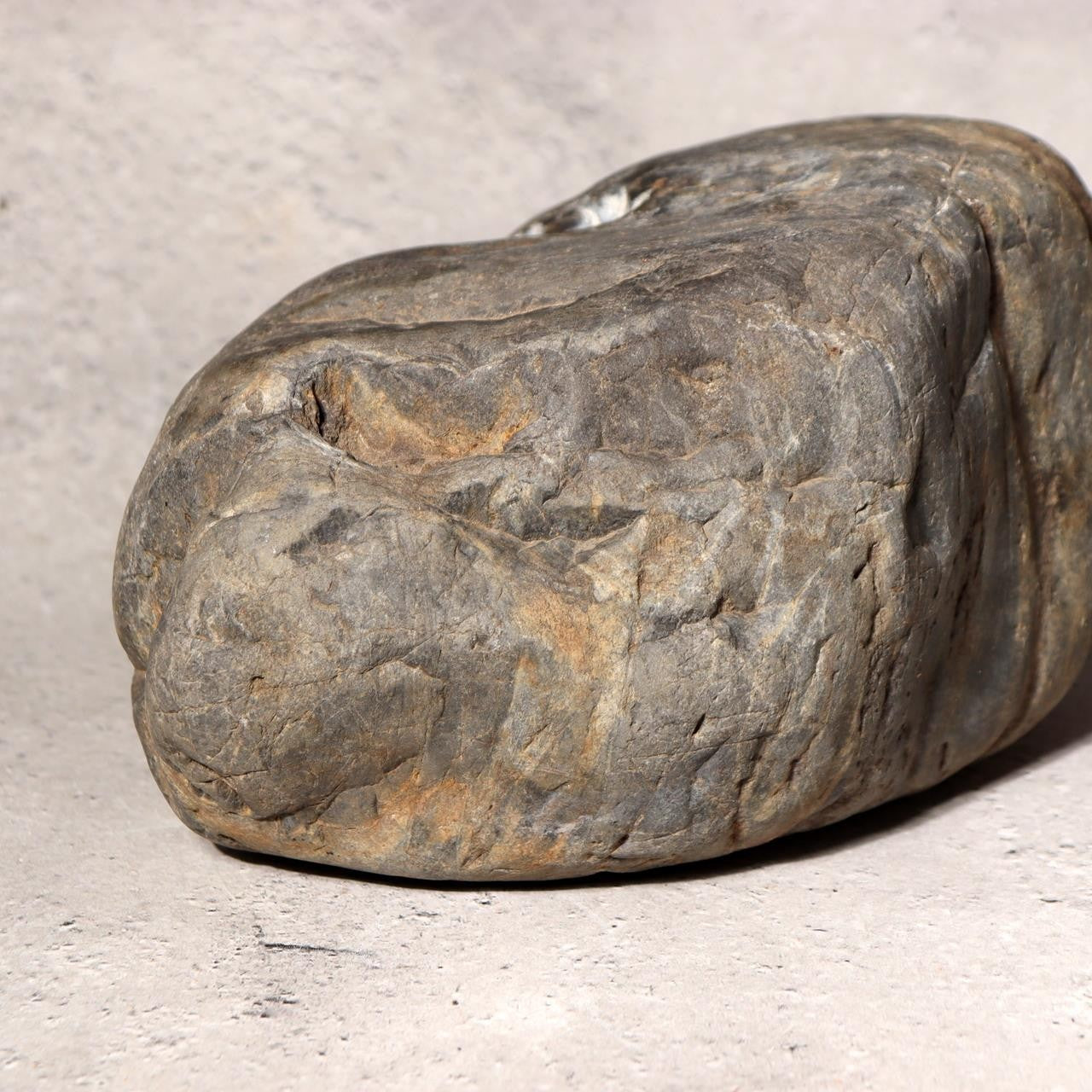 Japanese Suiseki Viewing Stone Natural River Rock White Vein Rustic Zen Art8