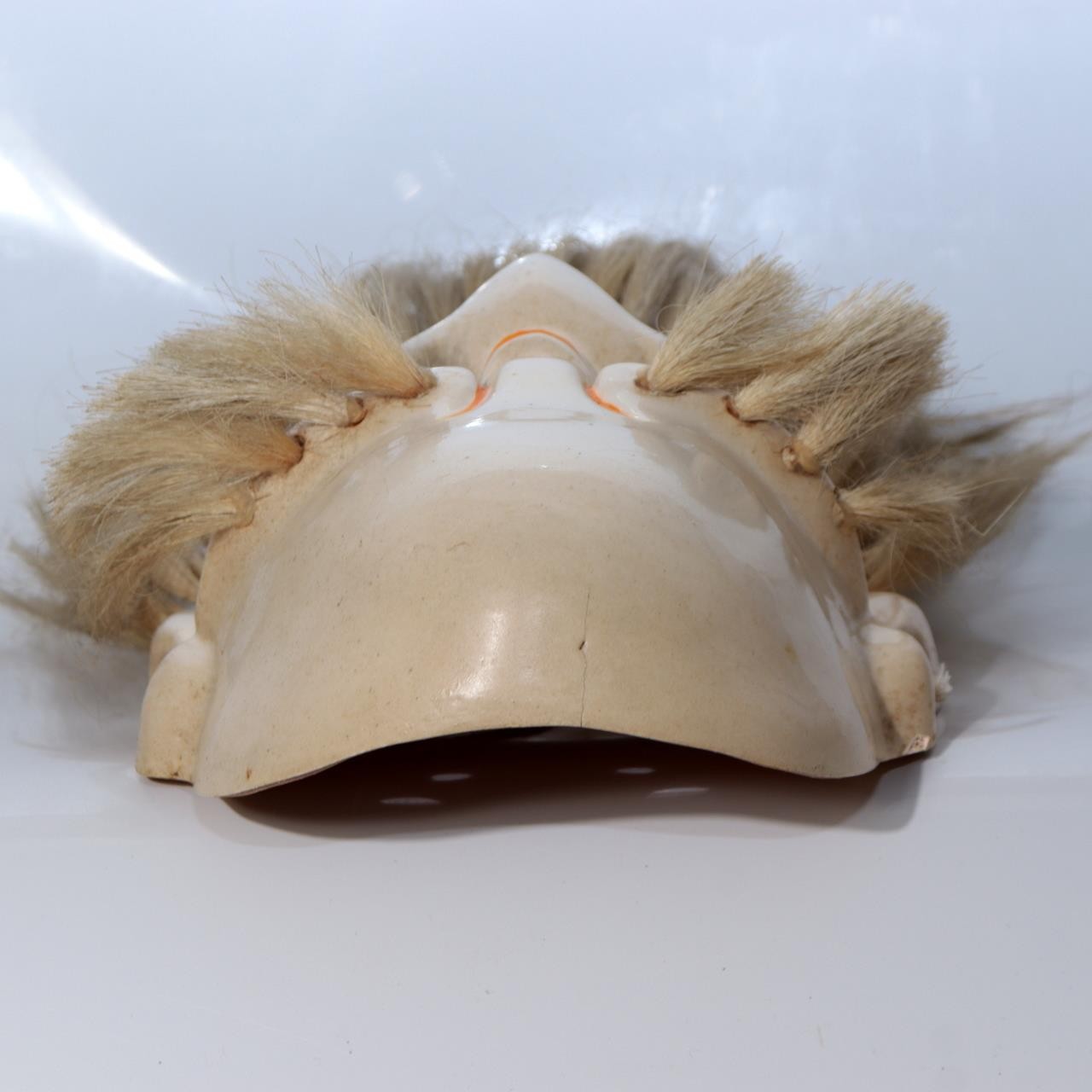Japanese Vintage Wood Carved Bitchu Kagura Mask Signed Kosaku Tanabe MSK54110