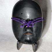 Japanese Carved Wooden Noh Mask Young Woman Antique Finish with Bag MSK5492