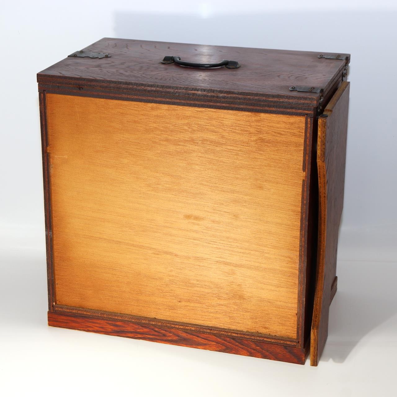 Japanese Wood Sewing Box Hari-bako Folding Worktop Ko-tansu 34cm9
