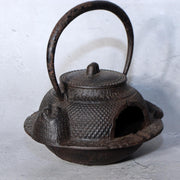 Authentic Nanbu Tekki Cast Iron Tanuki Ashtray Vintage Bunbuku Chagama Kettle8
