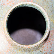 Vintage Japanese Cast Bronze Vase Blue Gold Mottled Patina Tomobako BV78411