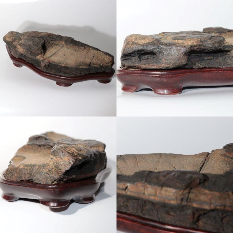 Vintage Japanese Sajigawa Suiseki Viewing Stone "Amanohashidate" Tomobako SS2347