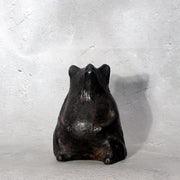 Vintage Japanese Cast Iron Tanuki Raccoon Dog Figurine Incense Burner BOSa747