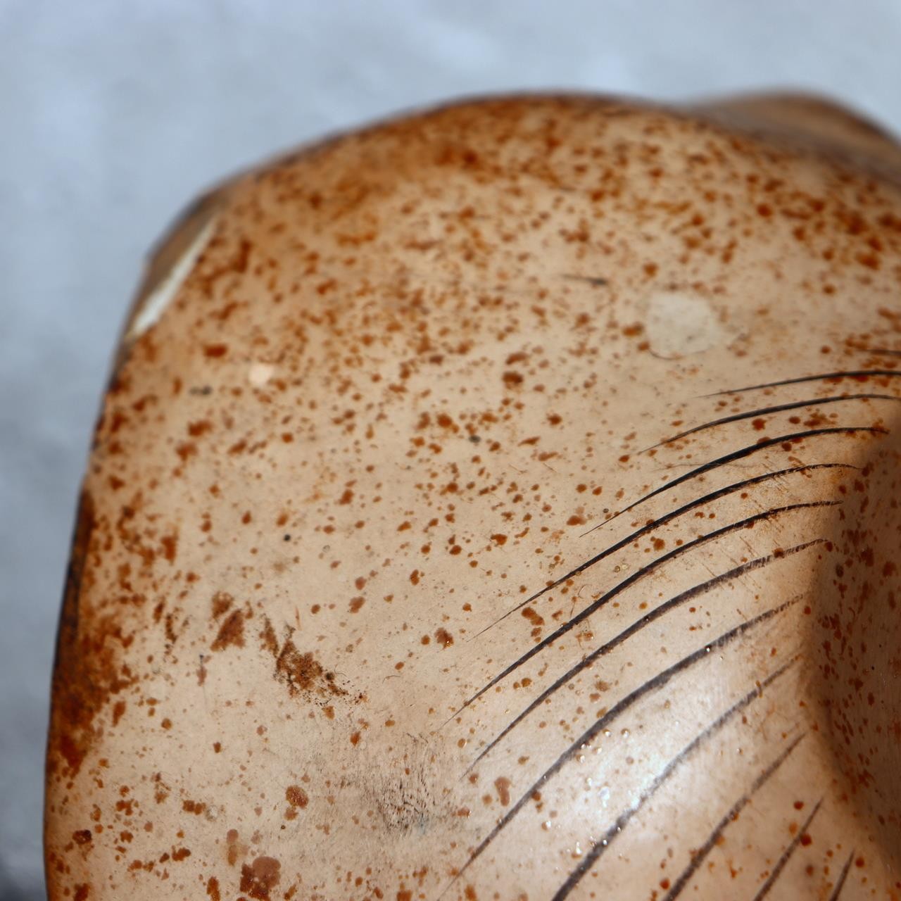 Japanese Wooden Noh Mask Otobide Demon God Gold Eyes Kagura 21cm MSK5298