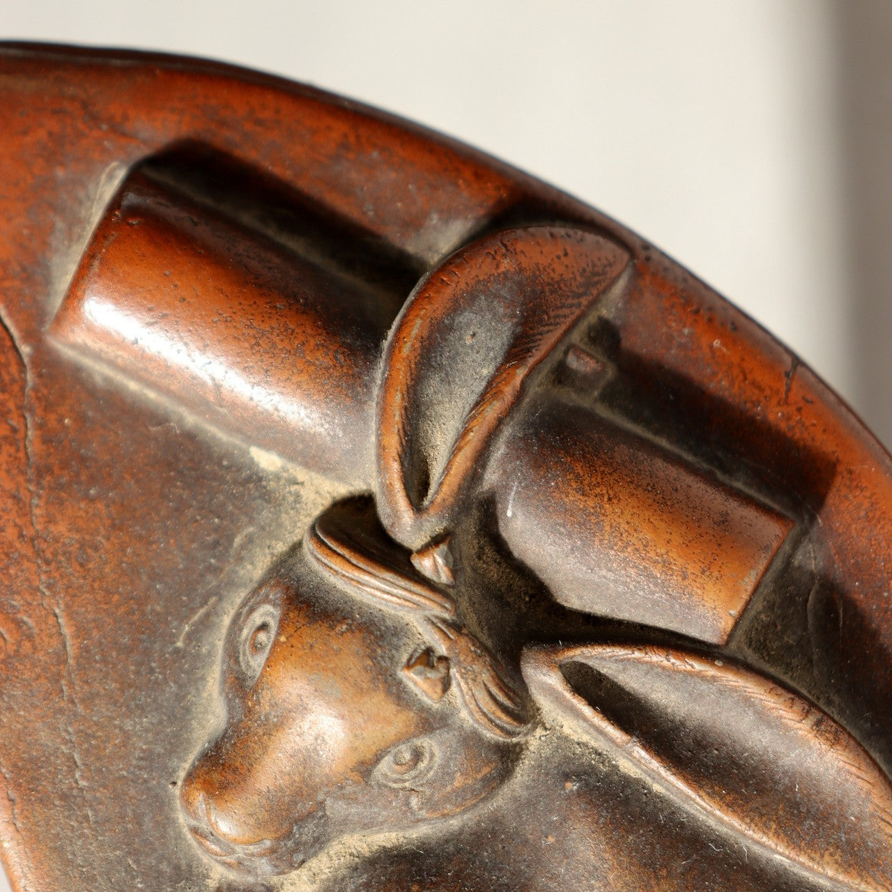 Antique Japanese Bizen Ware Hanging Vase Moon Rabbit Mochi Rare Design Pottery14