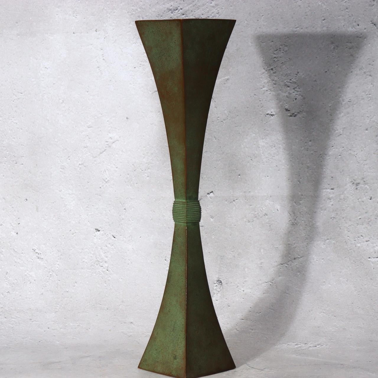 Masterpiece Japanese Kotou Bronze Vase by Ichinose Soshin Signed Tomobako 727g1