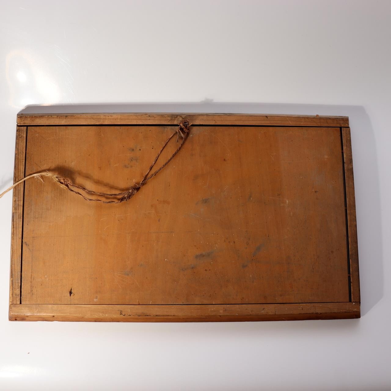 Japanese Antique 20.5in Ema Votive Tablet Horse Painting Wood Shrine Art Temple3