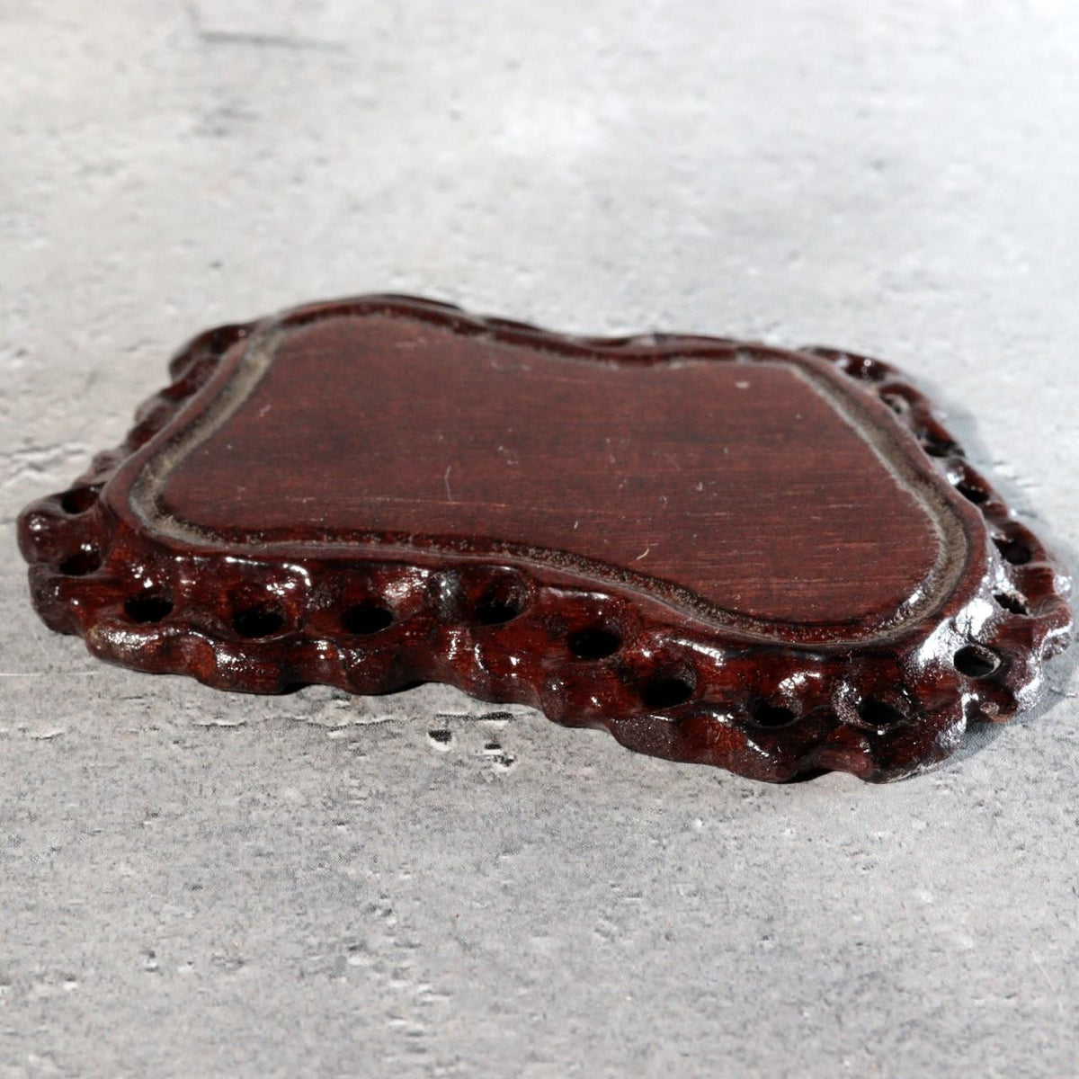 Japanese Miniature Suiseki Viewing Stone Sun-ishi Natural Rosewood Stands2