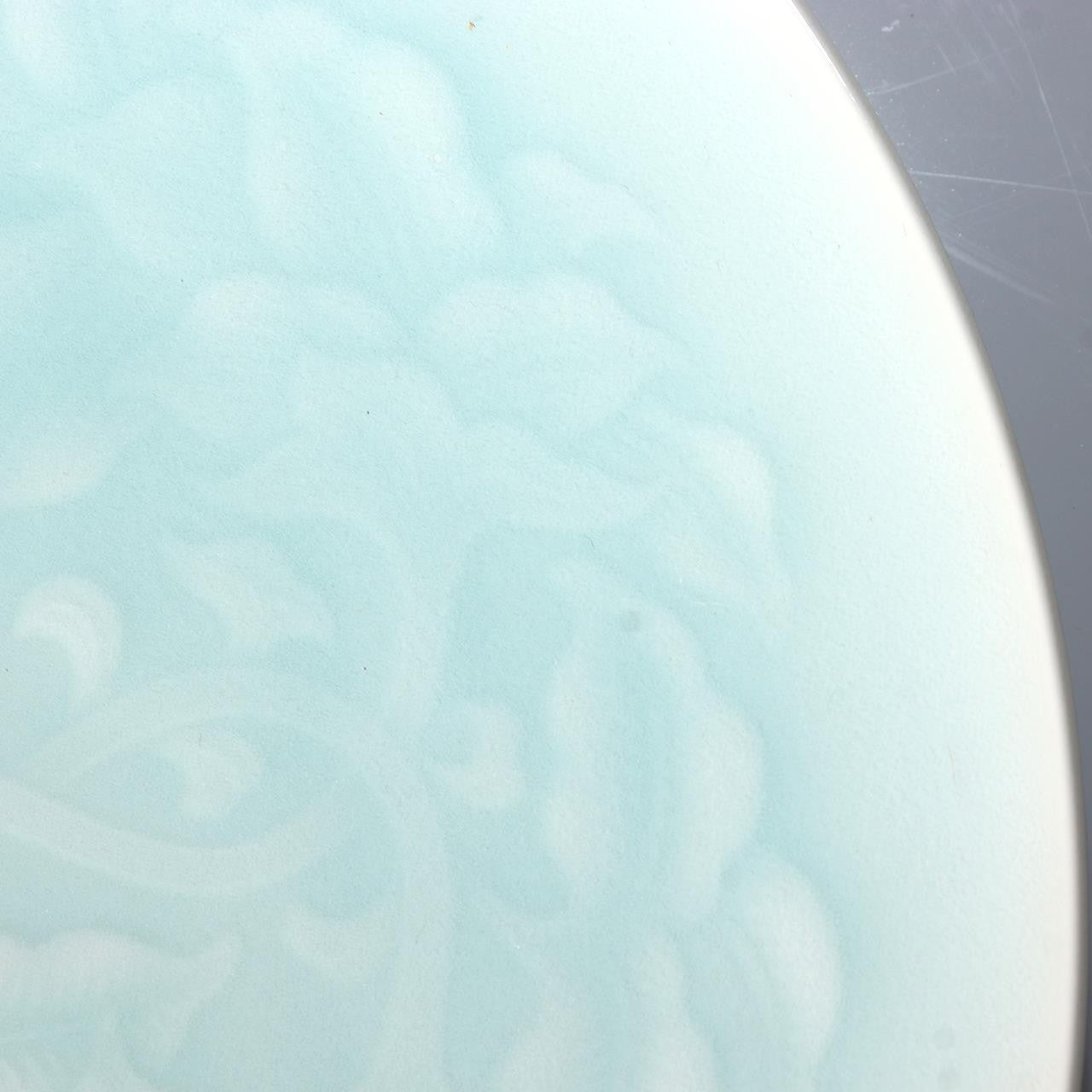 Kaiji Tsukamoto Living National Treasure Seihakuji Celadon Plate Karakusa Signed15