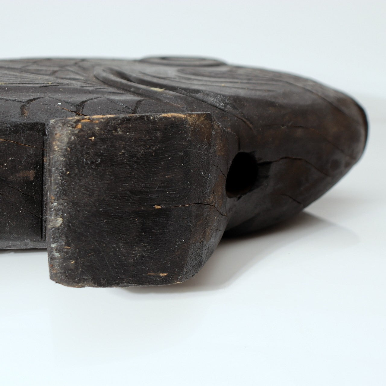 Japanese Wood Carved Tai Sea Bream Fish Jizaikagi Yokogi Hearth Hook WO54113