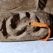 Japanese Antique Wood Carved Mask Usobuki Hyottoko Kyogen Folk Art 23cm13