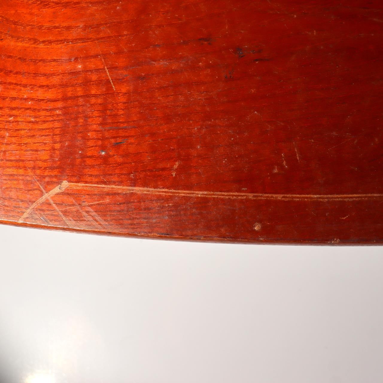 Japanese Vintage Folding Low Table Chabudai Wood Brown Black Compact 43cm WO52411