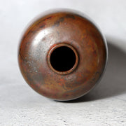 Japanese Cast Bronze Vase - Naoki Hara - Signed Tomobako Box Ikebana BV7406