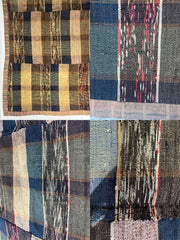 Vintage Japanese Sakiori Rag Weaving Kofu Textile Striped Rug BRKW1913