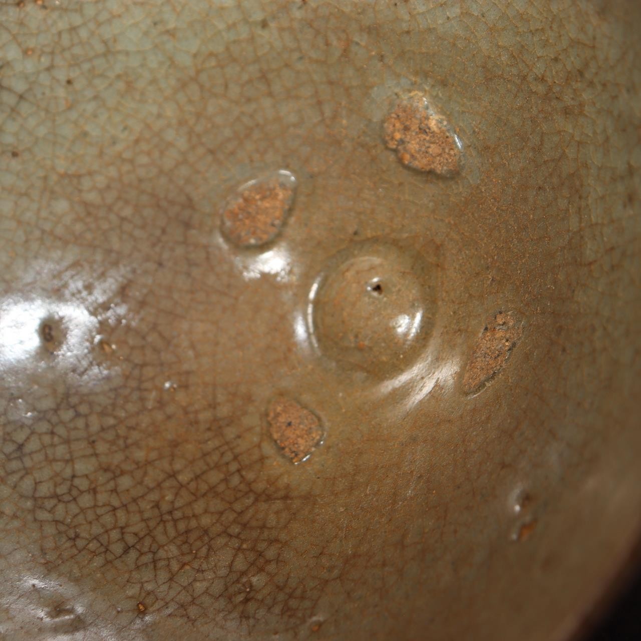 Antique Korean Celadon Tea Bowl Early Joseon Dynasty Sunakodai Kintsugi Box17