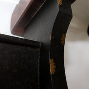 Japanese Black Lacquer Sword Stand - Maki-e Tsuba & Inaba Clan Crest SWR36116