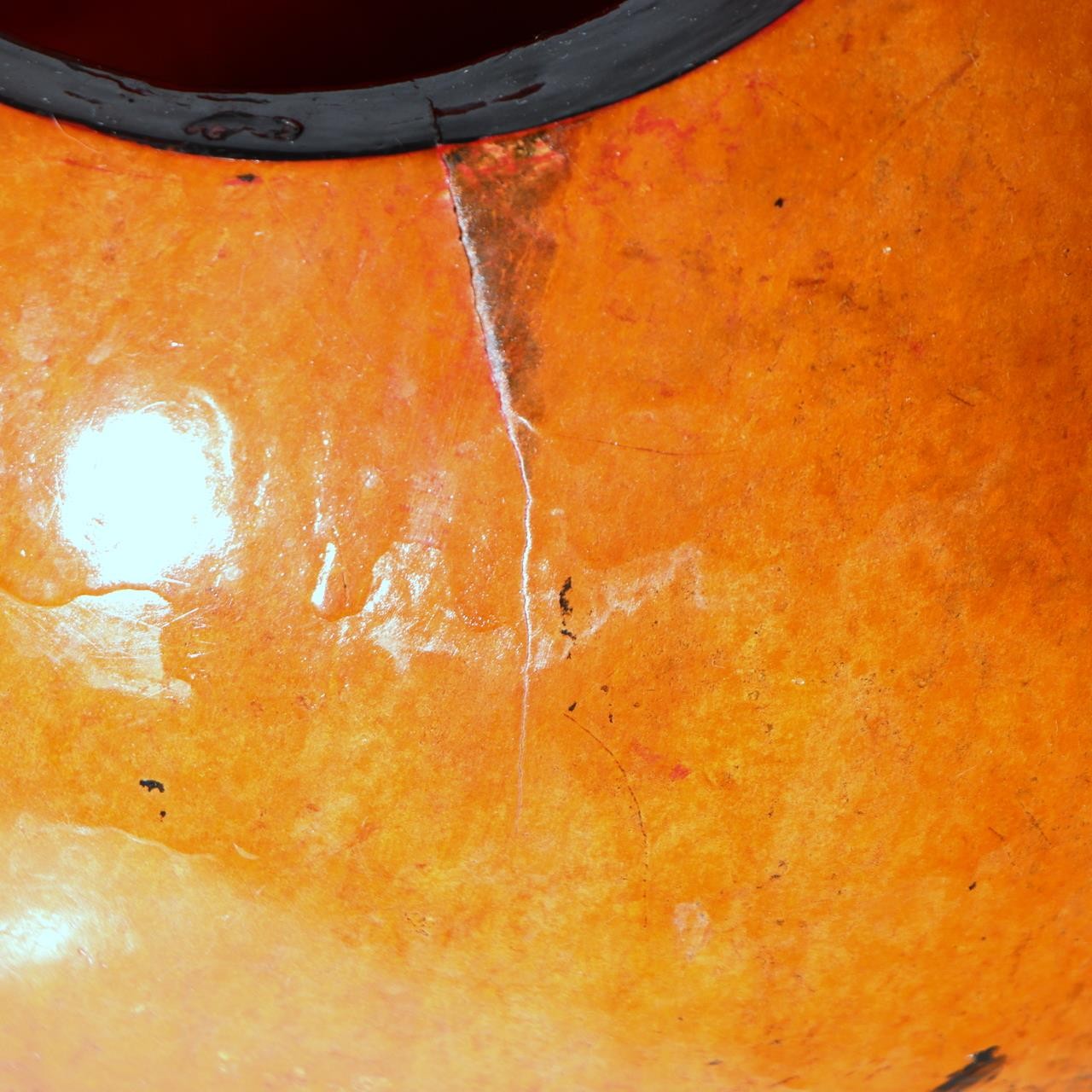 Japanese Traditional Fukube zaiku Large Gourd Vessel Bowl Tochigi Set of2 Object14