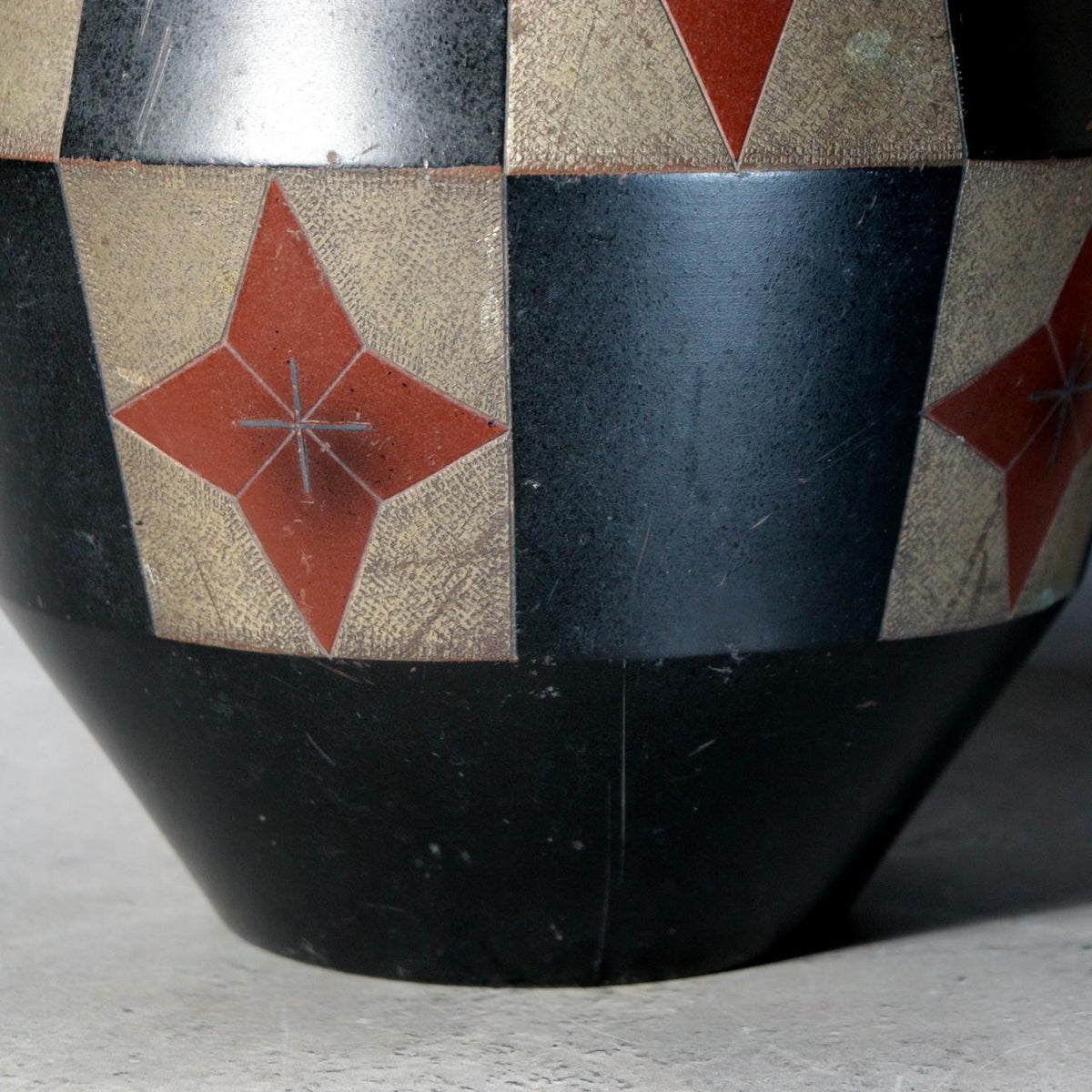 Vintage Japanese Bronze Vase Hozan Silver Inlay Kikyo Bellflower Motif11