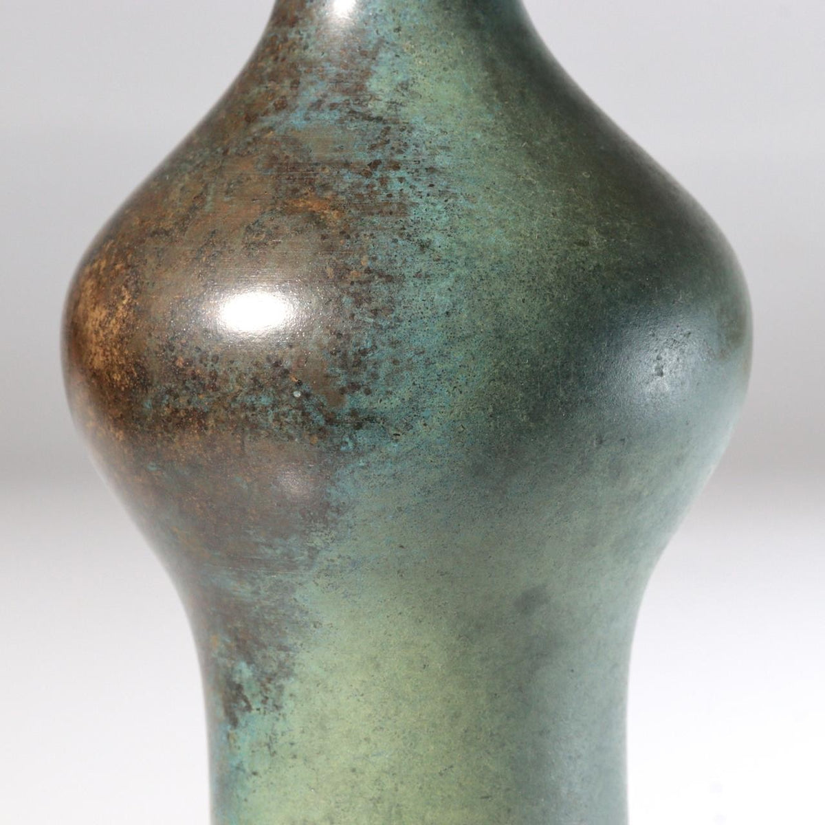 Vintage Japanese Copper Flower Vase Unique Shape Suibyo Water Jug10