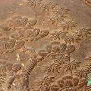 Japanese Antique Bronze Mirror Crane Turtle Pine Tree Tenkaichi Signed 30cm 680g14