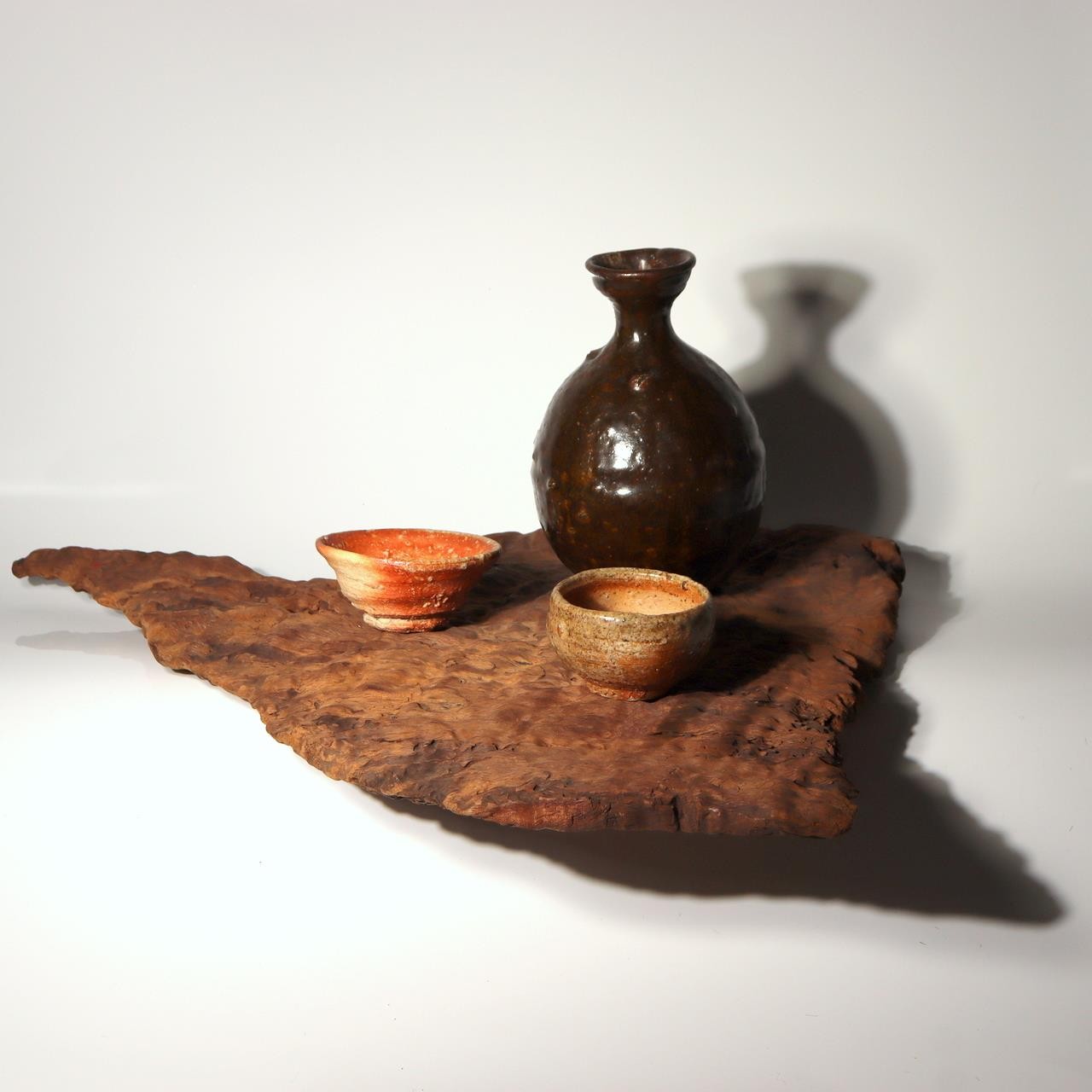 Vintage Japanese Burl Wood Display Stand Wabi Sabi Kanban Sign Fragment WO5372