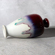 ​Japanese Studio Ceramic Vase Peacock Glaze Masahide Matsuyama Tatsuno Kiln8