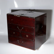 ​Antique Late Edo Meiji Japanese Cedar Wood Ko dansu Small Chest Tansu WO6142