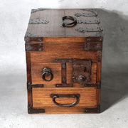 Antique Small Meiji Japanese Wooden Suzuribako Writing Box Ko dansu WO6294