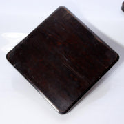 Antique Japanese Aizu Lacquer Square Wooden Serving Tray Set of 2 WO6074