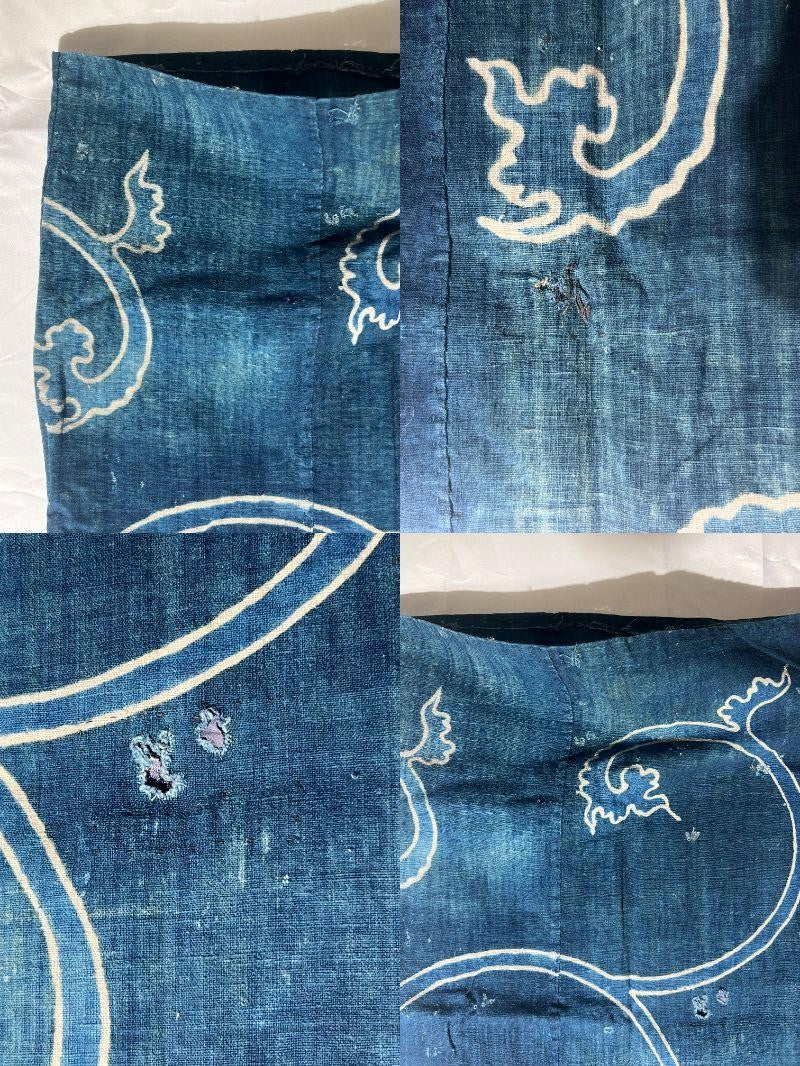 Antique Japanese Kofu Indigo Tsutsugaki Cloth Bag Old Textile BRKW190This is an8