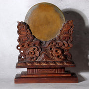 Antique Japanese Shinto Sacred Mirror Shinkyo Meiji Era Temple Altar Accessory0