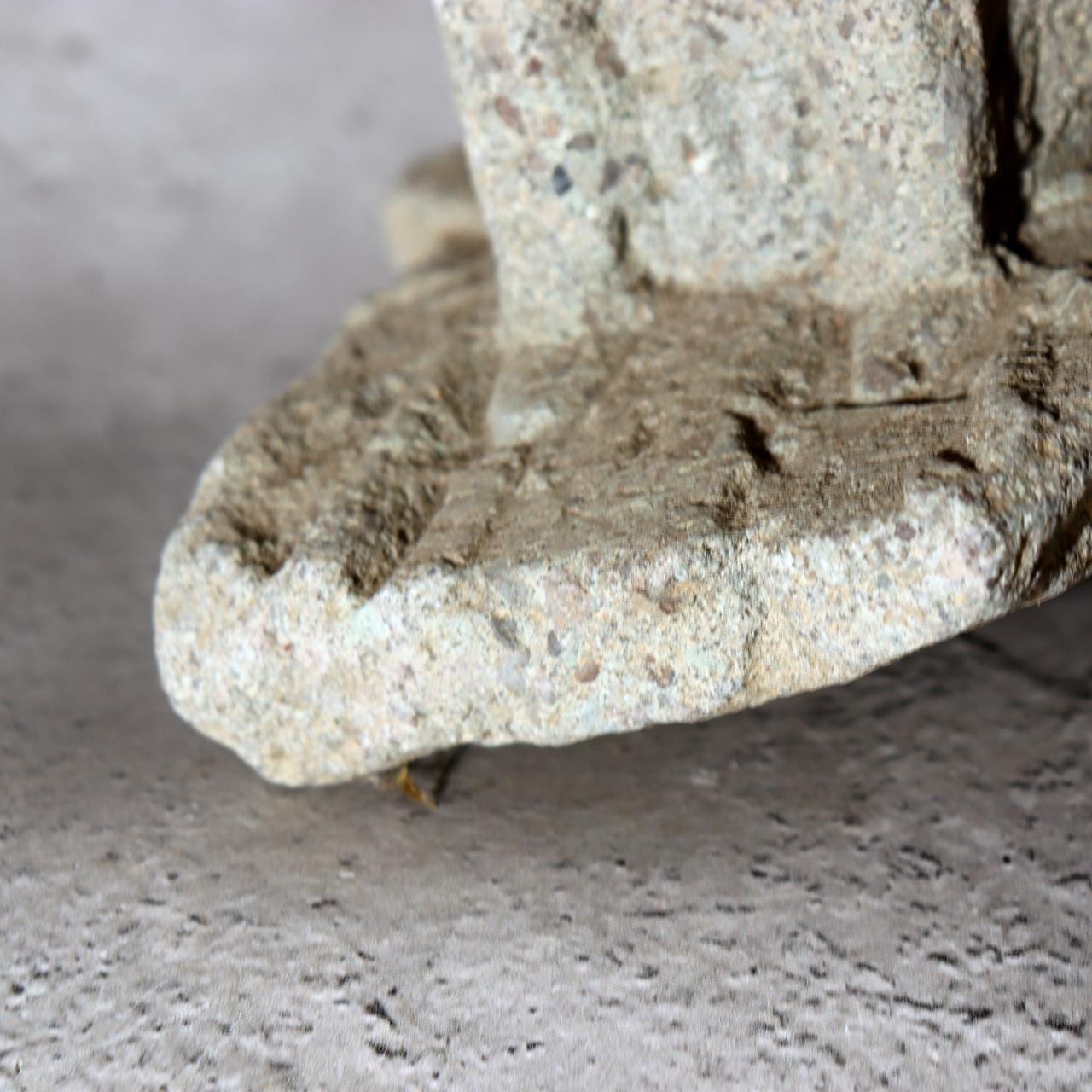 Japanese Antique Stone Monkey Statue Saru God Garden Ornament Zen Bonsai Folk Ar10