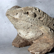 Japanese Carved Porous Stone Frog Sculpture Garden Ornament BT25614