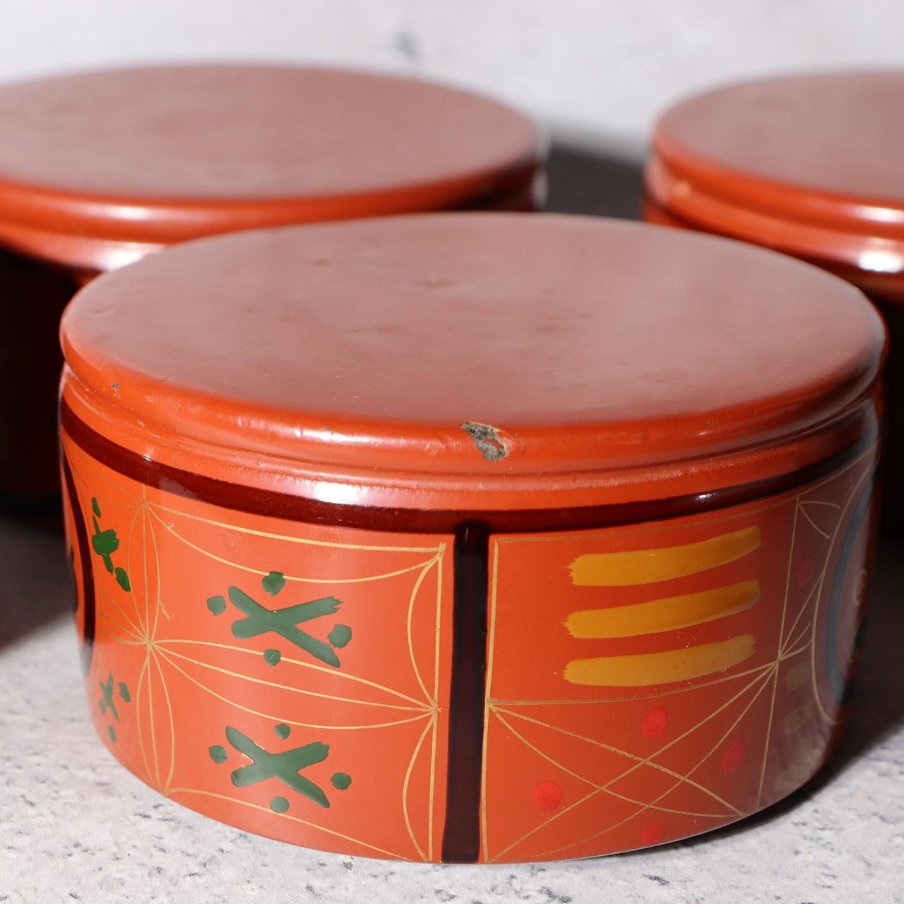 Japanese Buddhist Altar Incense Celadon Koro Burner Maki-e Sanbo Stand Bowls14