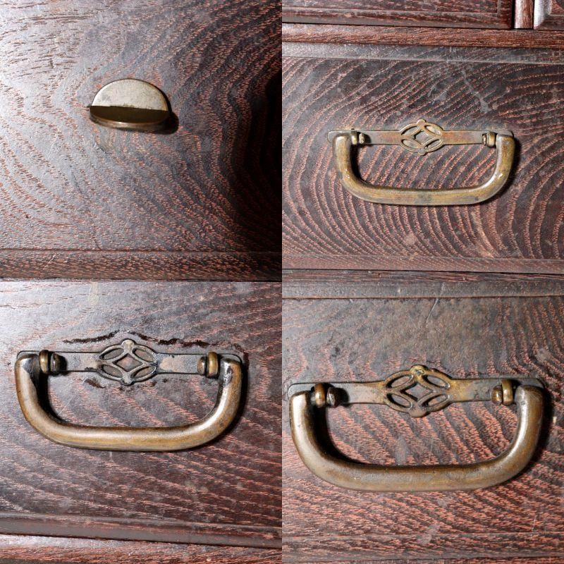 Japanese Mulberry Wood Ko-Hikidashi Small Chest Hidden Secret Compartment 37cm4