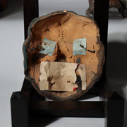 Antique Japanese Ceramic Noh Mask Style Wall Masks Hannya & Beshimi Pair c.19408