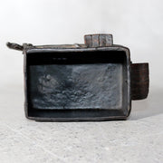 Japanese Cast Bronze Thatched House Incense Burner Koro Kensai II Tomobako12